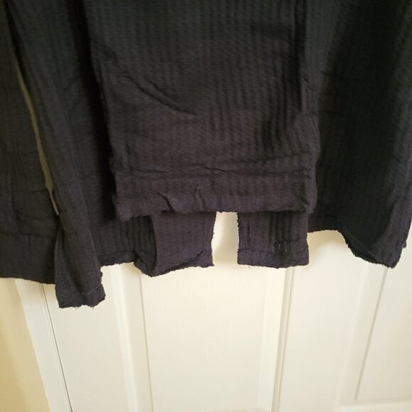 FREE PEOPLE Juicy long sleeve top Nior Black MEDIUM Split Back Sweater- NWT - Picture 6 of 13